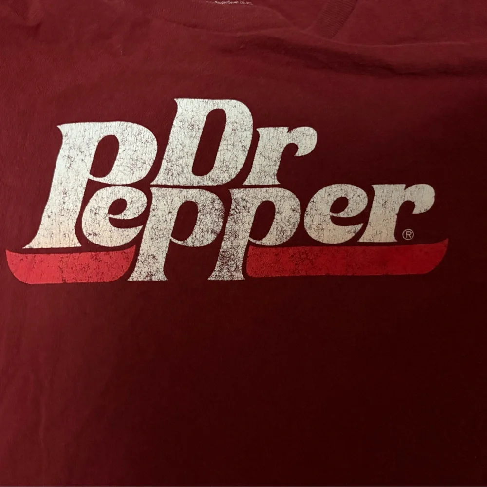 Men's Red Dr Pepper Vintage T-Shirt - Picture 3 of 3